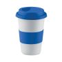 Taza de cerámica con tapa de silicona