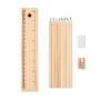 Set de 12 lápices en estuche de madera