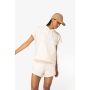 Sudadera ecológica oversize sin mangas de felpa francesa para mujer