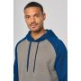 Sudadera bicolor con capucha para adulto