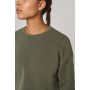 Sudadera crop con cuello redondo de mujer