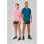 Camiseta deportiva de mujer de material reciclado con cuello redondo