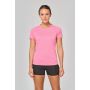 Camiseta deportiva de mujer de material reciclado con cuello redondo