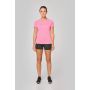 Camiseta deportiva de mujer de material reciclado con cuello redondo