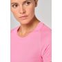 Camiseta deportiva de mujer de material reciclado con cuello redondo