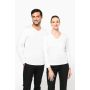 Camiseta de manga larga de mujer con cuello en V de algodón Supima®