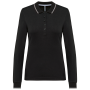 Polo de manga larga de mujer de punto piqué