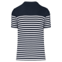 Camiseta marinera de algodón orgánico con cuello redondo para hombre