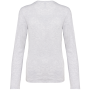 Camiseta de manga larga con cuello en V para mujer