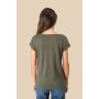 Camiseta de lino de mujer con escote en V