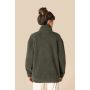 Sudadera unisex de sherpa con hombros caídos