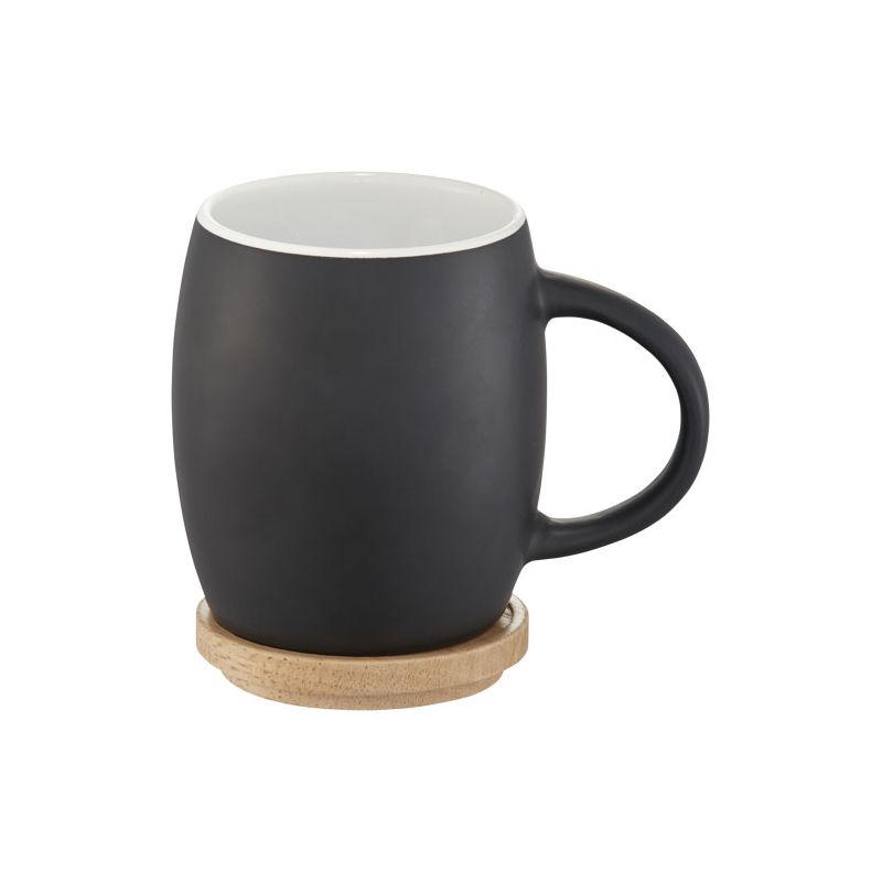 Taza de cerámica con tapa de madera "Hearth"