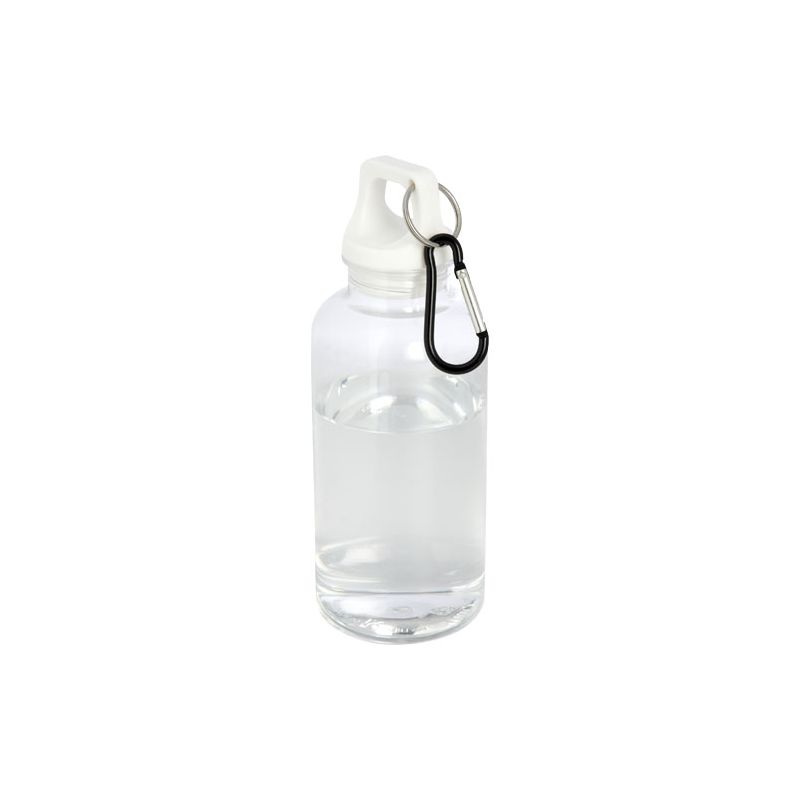Botella de agua con mosquetón de aluminio reciclado con certificación RCS de 400 ml "Oregon"