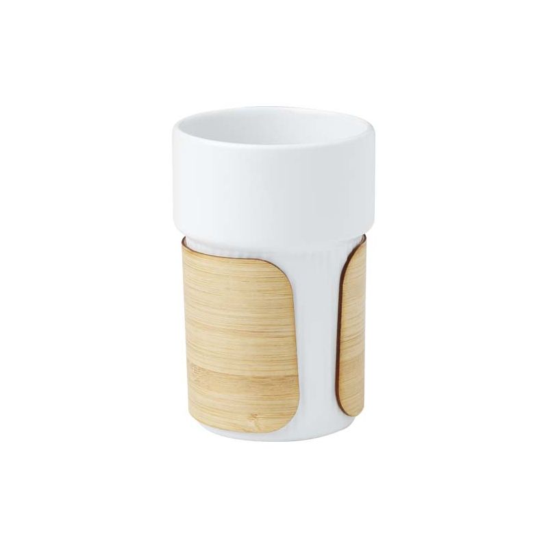 Vaso térmico con funda de bambú de 340 ml "Fika"