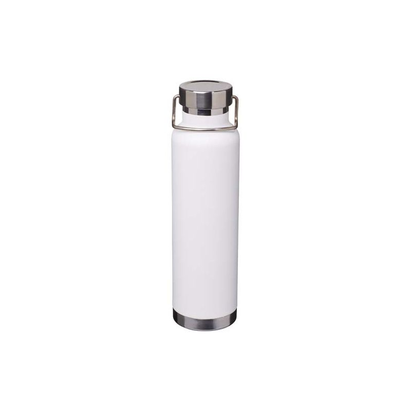Garrafa de agua de acero inoxidable reciclado con aislamiento al vacío de cobre con certificación RCS de 650 ml "Thor"