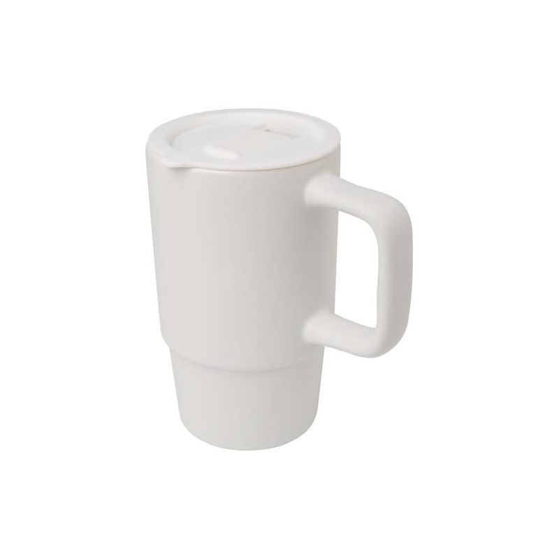 Taza de cerámica de 450 ml con tapa de plástico "Carter"