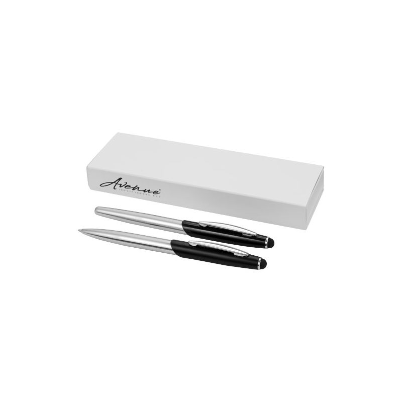 Set de bolígrafo stylus y rollerball "Geneva" (tinta azul)