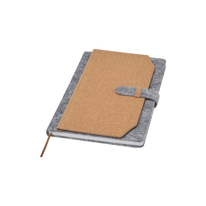 Cuaderno A5 de fieltro y corcho reciclados "Viviana"