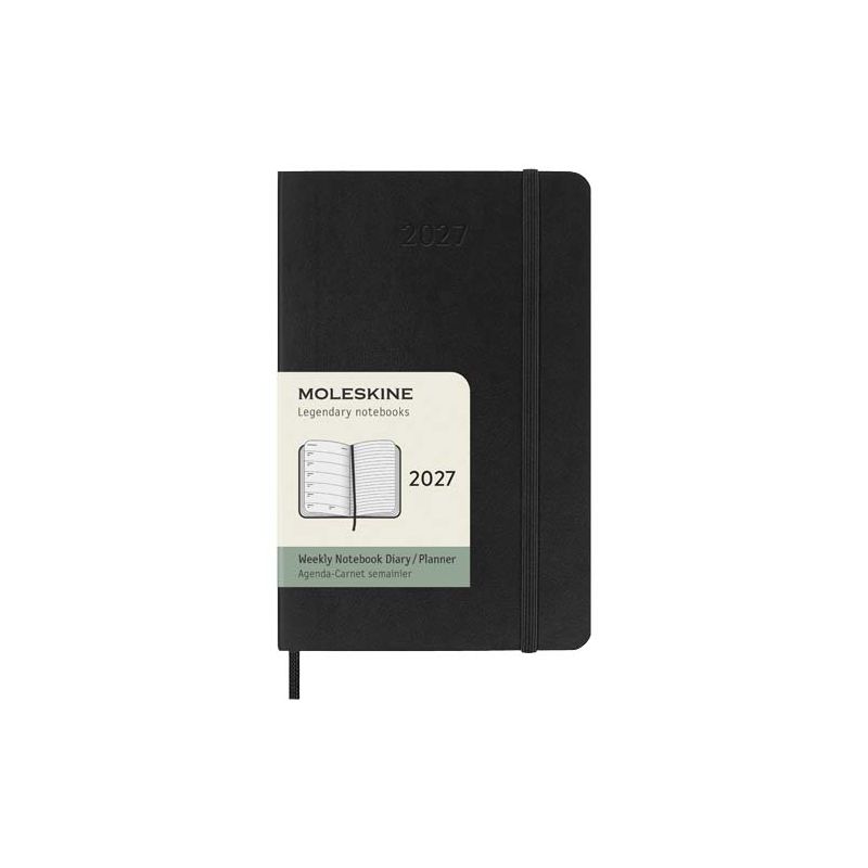 Agenda semanal de bolsillo de tapa blanda para 12 meses Moleskine