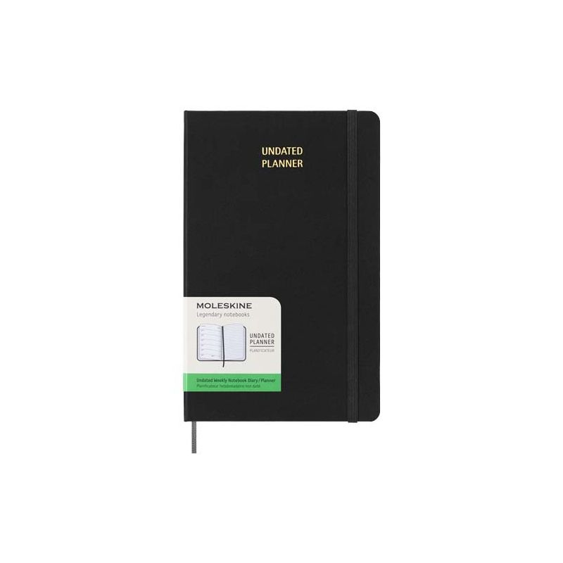 Moleskine Agenda semanal L de tapa dura sin fechas