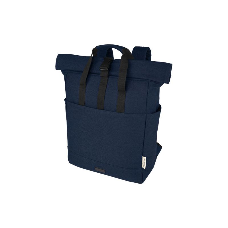 Mochila para portátil GRS con parte superior enrollable de lona reciclada de 15" y 15 L "Joey"