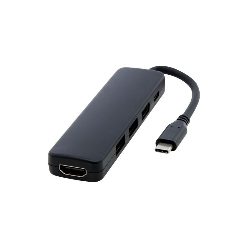 Adaptador multimedia de plástico reciclado RCS USB 2.0-3.0 con puerto HDMI "Loop"