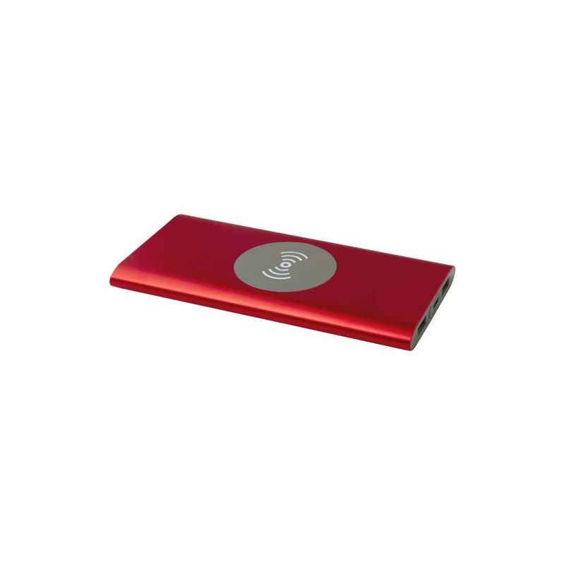 Powerbank inalámbrico de aluminio reciclado tipo C de 8000 mAh "Juice"