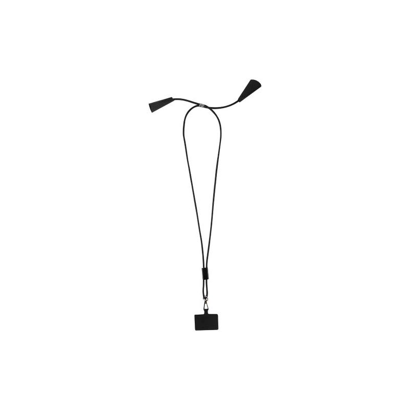 Lanyard de plástico reciclado para smartphone con cable de sincronización de datos y carga rápida de 100 W, 5 en 1, integrado "Funi"