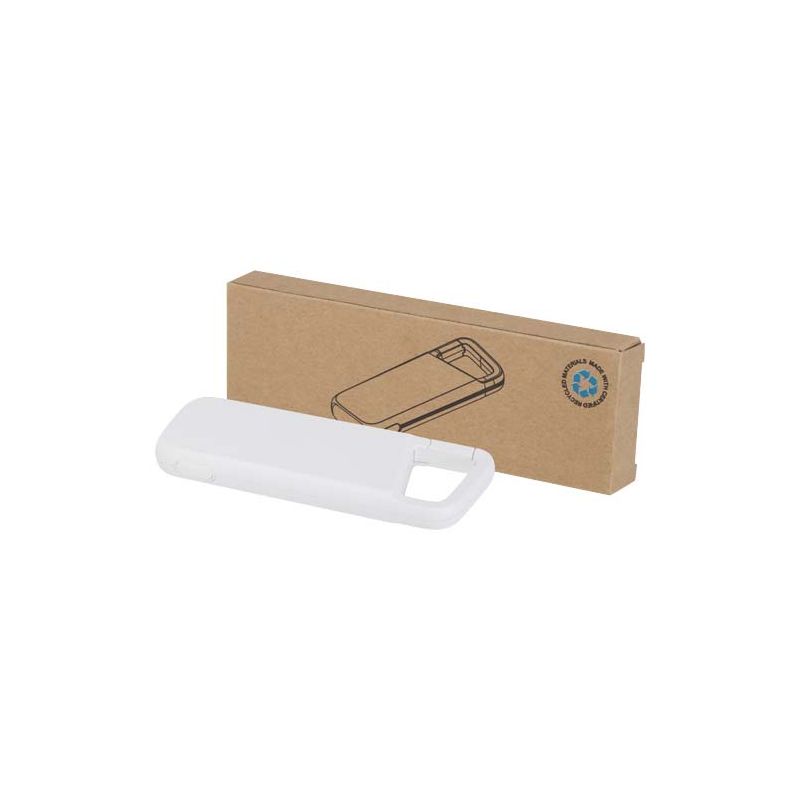 Powerbank de plástico reciclado de 5.000 mAh, 12 W, resistente al agua, con mosquetón "Alkes"