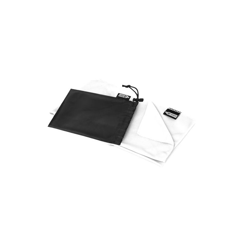 Toalla refrescante deportiva de RPET reciclado con bolsa de 80 x 30 cm "Raquel"
