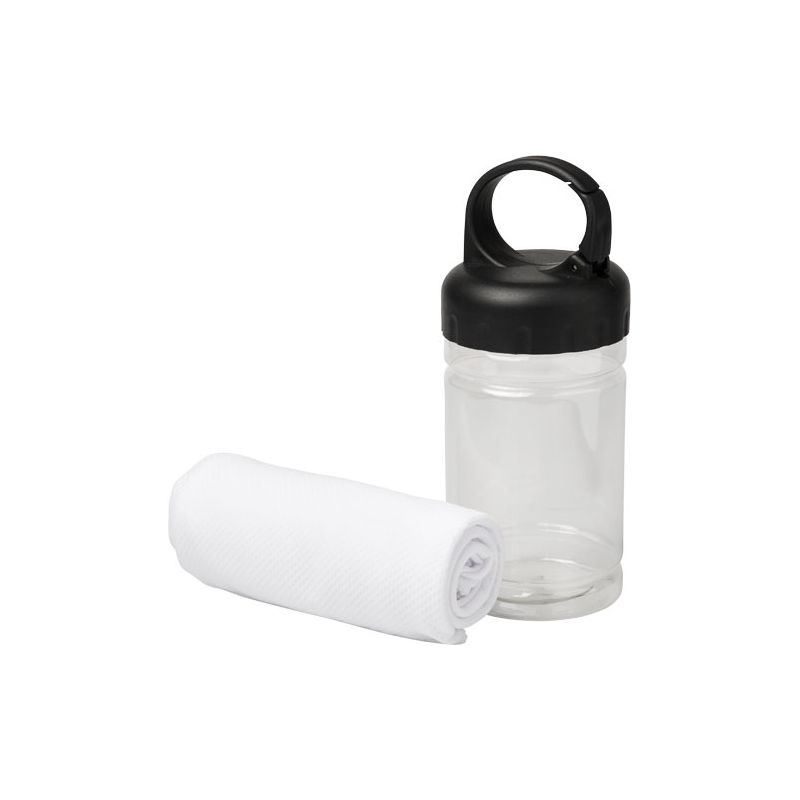 Toalla refrescante en recipiente PET "Remy"