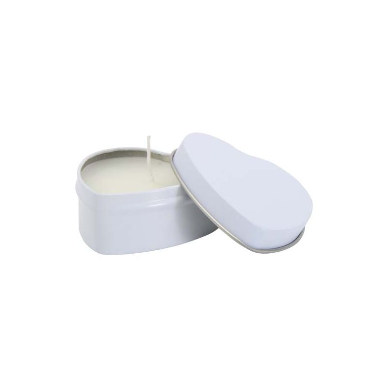 Vela de estaño en forma de corazón con aroma a vainilla "Blissful"