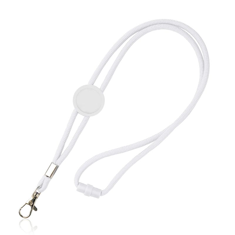Saffy Lanyard tubular de poliéster con ajuste y mosquetón