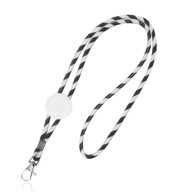 Lanyard tubular de terylene con ajuste y mosquetón