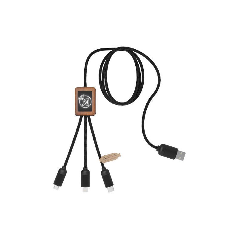 Cable 3 en 1 de bambú "SCX.design C29"