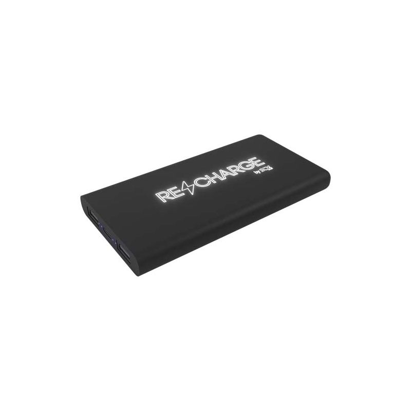 Powerbank inalámbrico de 10.000 mAh luminosa de goma "SCX.design P40"