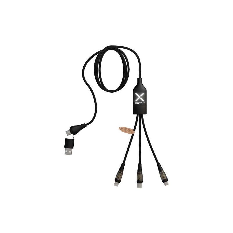 Cable de carga rápida 5 en 1 de 100 W / 5 A con pantalla digital "SCX.design C50"