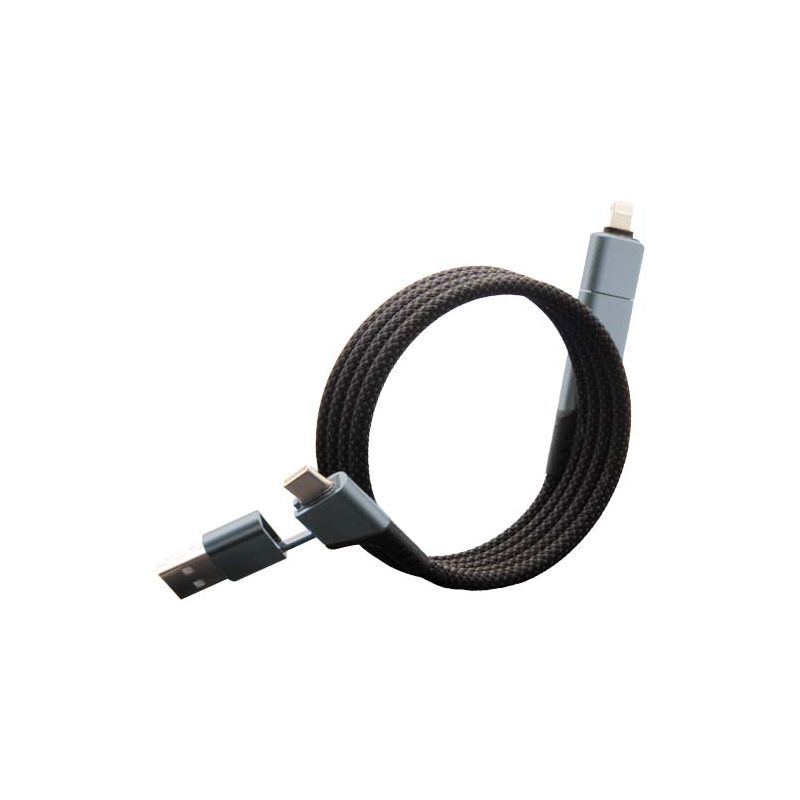 Cable de carga magnético ultrarrápido RPET de 100 W 4 en 1 "SCX.design C52"