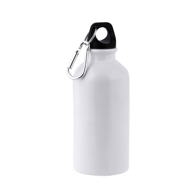 Ollaf Botella de aluminio, 400 ml para sublimación con mosquetón