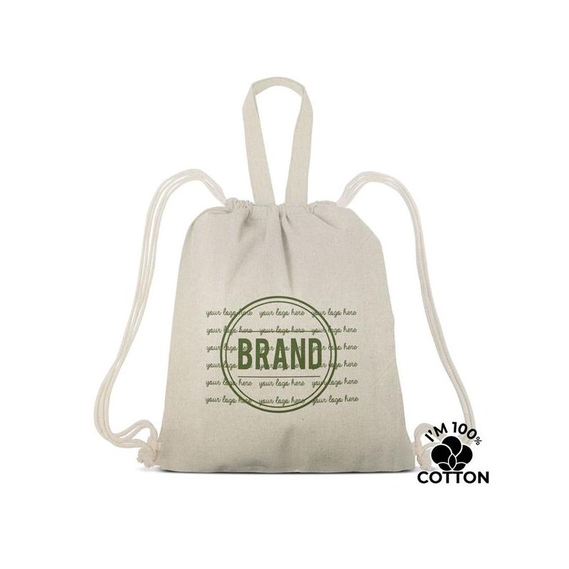 COTDUO Saco mochila con asas 100% algodón 140 gramos/m2
