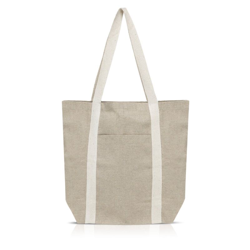 Dailybag Saco de algodón reciclado con bolsillo exterior