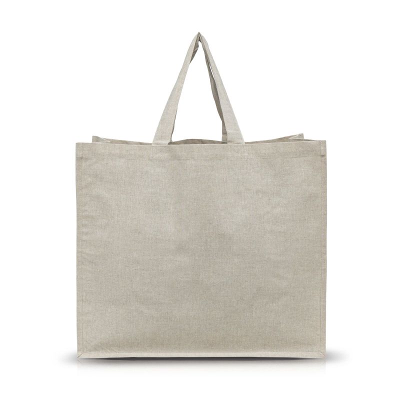 Shopper Bolsa de algodón reciclado con laminado interior.