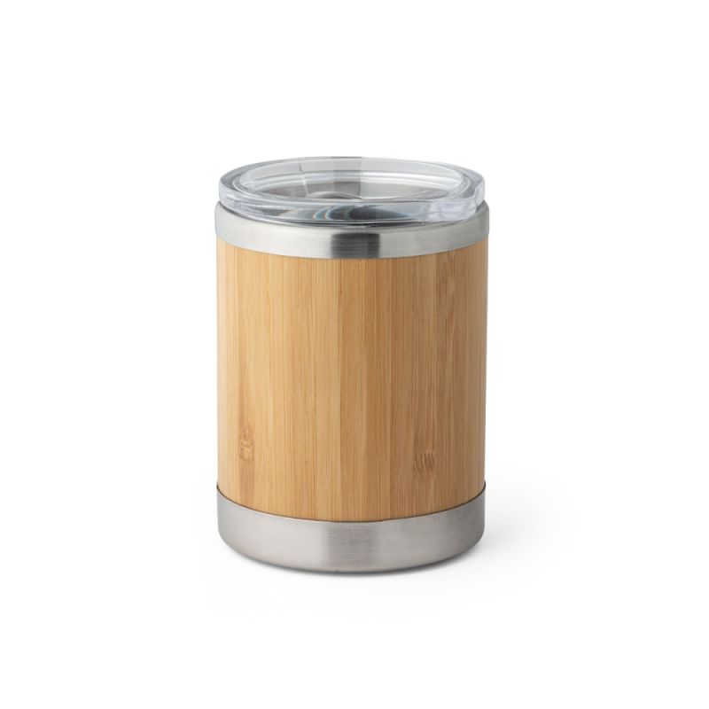 LYCKA Vaso de bambú y acero inoxidable 350 ml