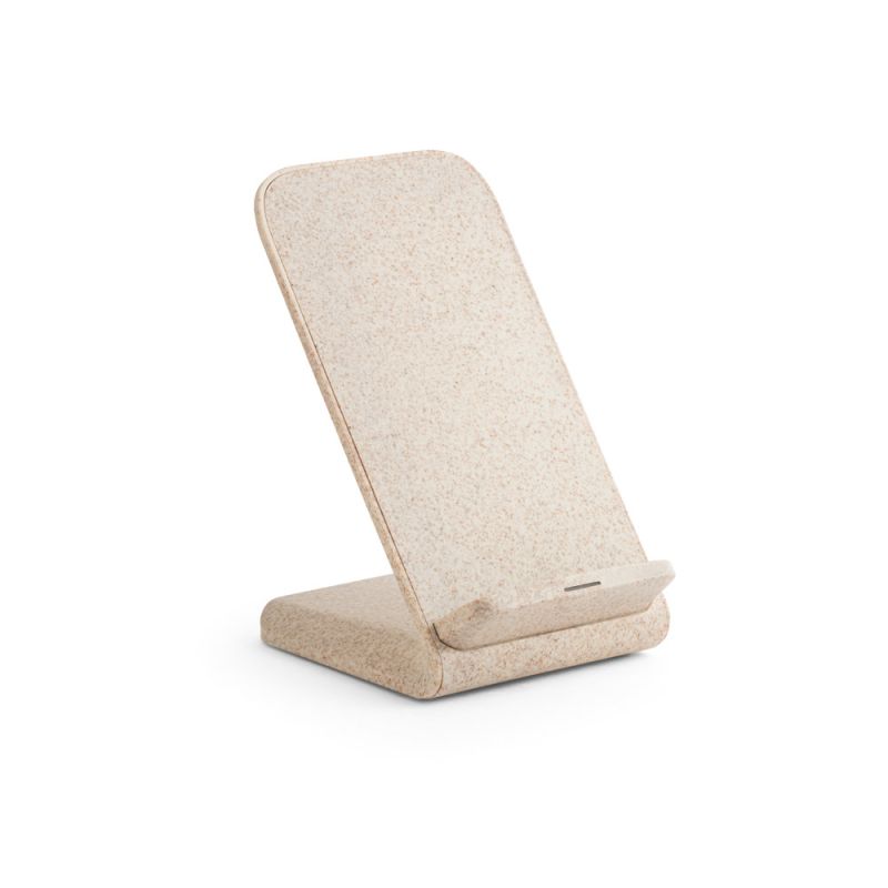ENGLERT Suporte para smartphone com carregador wireless super rápido 10W em ABS reciclado (100% rABS) e fibra de palha de trigo