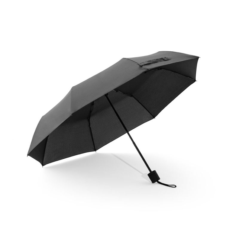 AIDEN Paraguas de 21" de poliéster reciclado (100% rPET) pongee 190T, plegable en 3 secciones