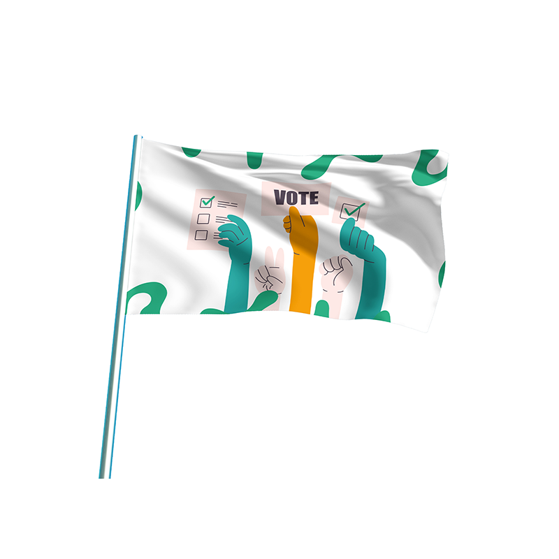 Bandera Electoral 100% Personalizada