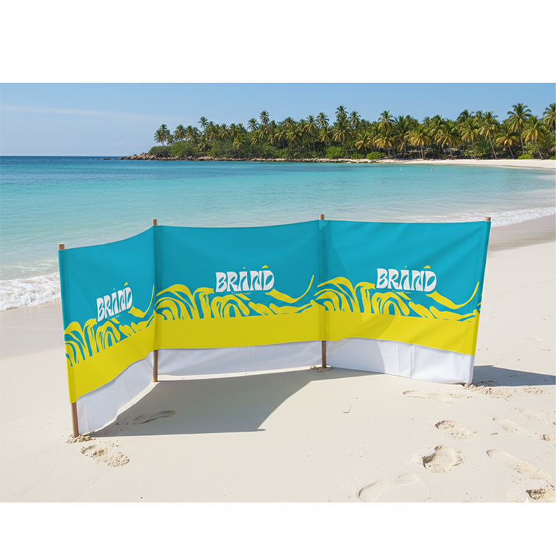 Cortaviento de Playa 100% Personalizado, 4 PALOS
