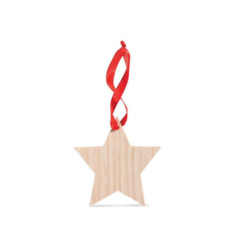 Adorno estrella de madera
