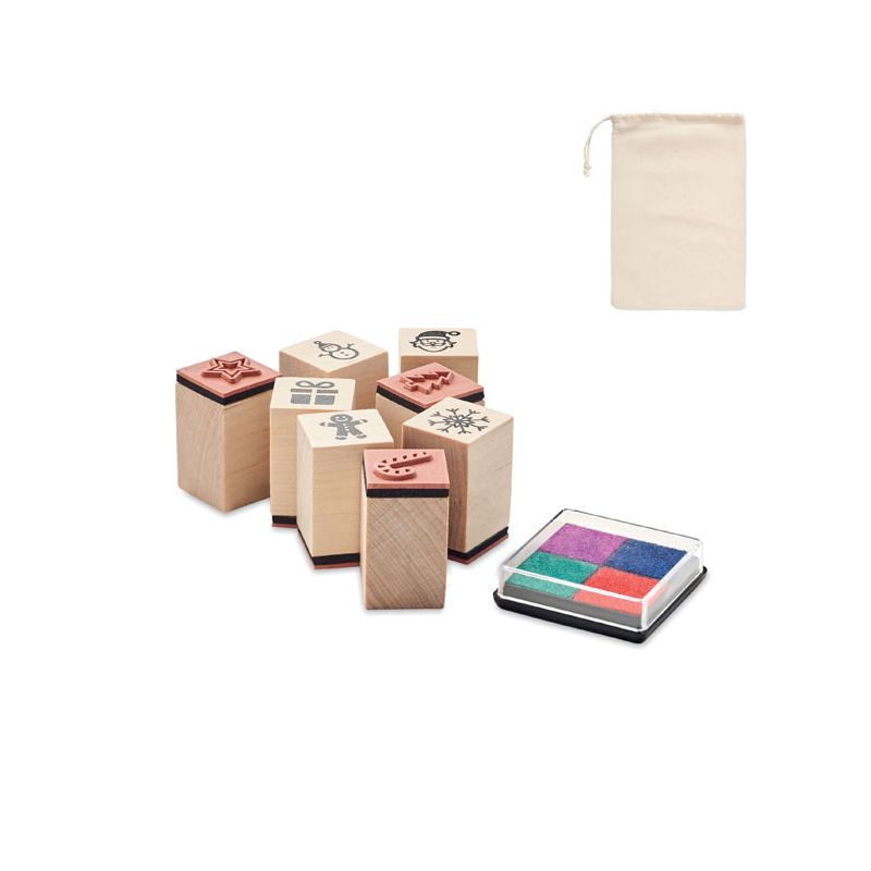 Set de 8 sellos de madera