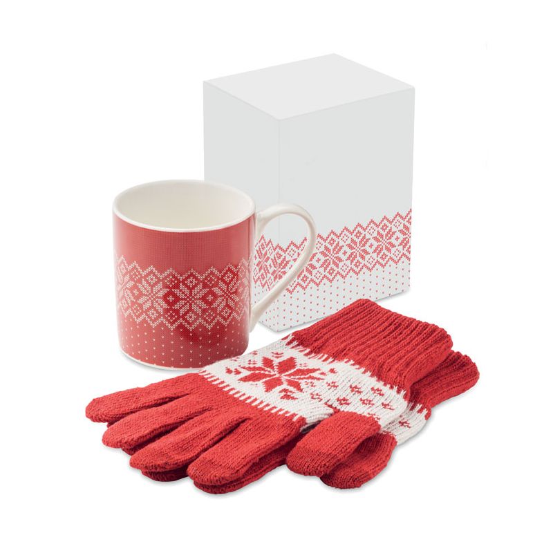 Conjunto guantes taza